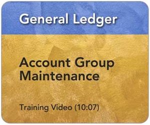 Picture of GL - Account Group Maintenance (10:07)