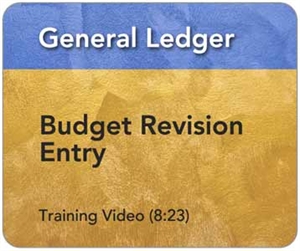 Picture of GL - Budget Revision Entry (8:23)