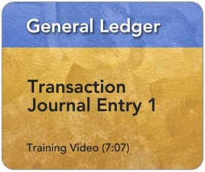 Picture of GL - Transaction Journal Entry - Part 1 (7:07)