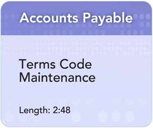 Picture of AP - Terms Code Maintenance (2:48)