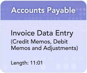 Picture of AP - Invoice Data Entry (Credit Memos, Debit Memos and Adjustments) (11:01)